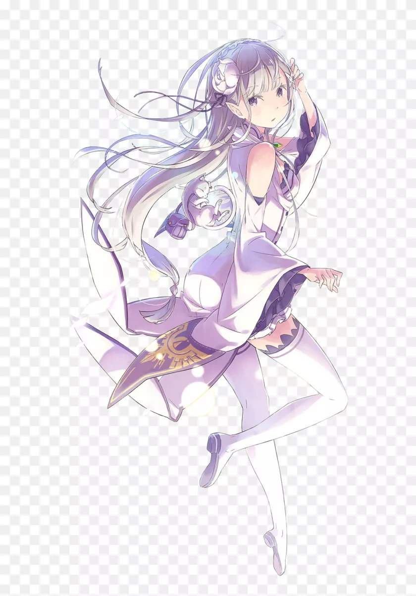 Emilia Re Zero Wallpaper iPhone, HD Png