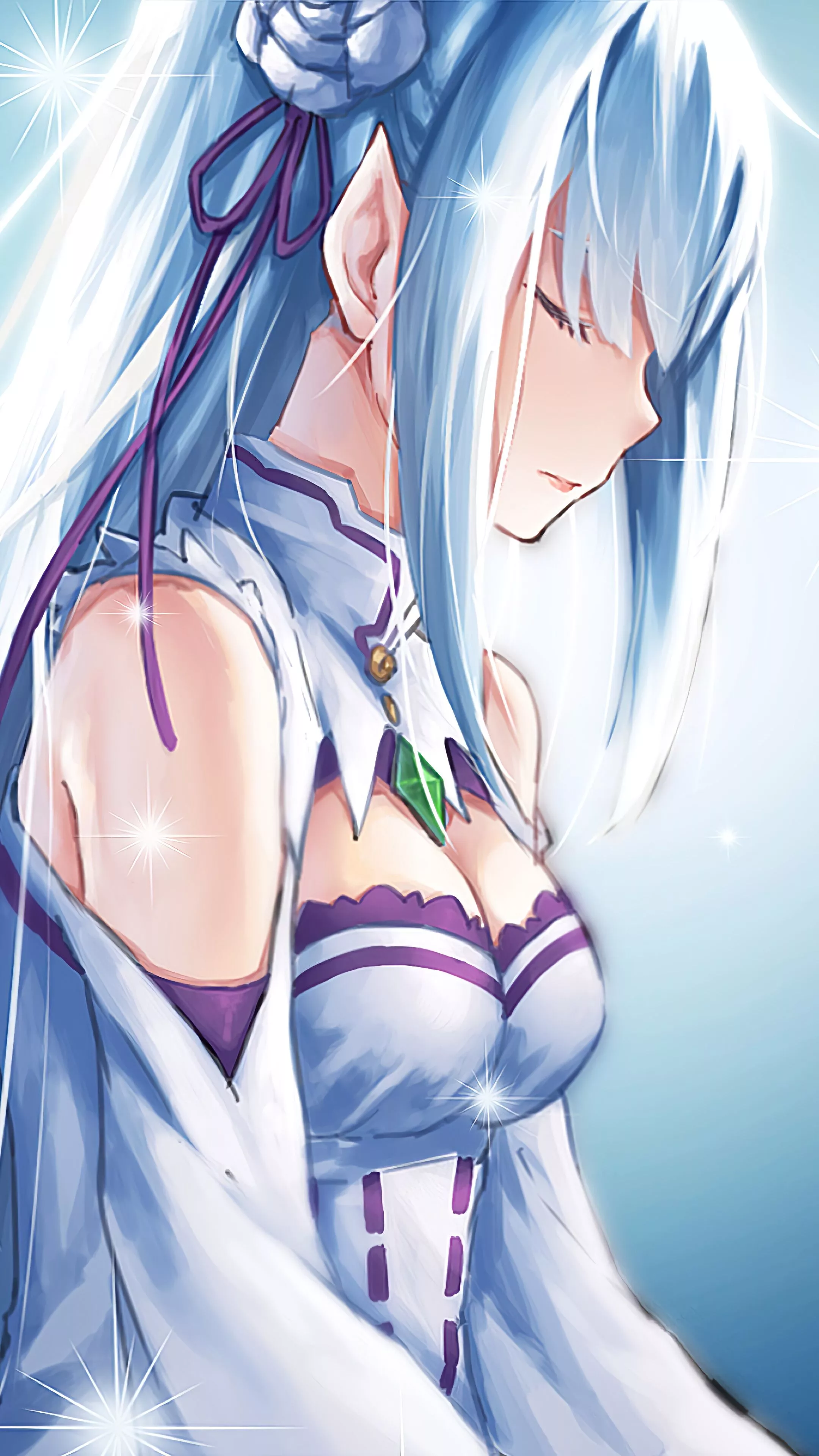 Emilia, Re:Zero, 4k HD Phone Wallpaper