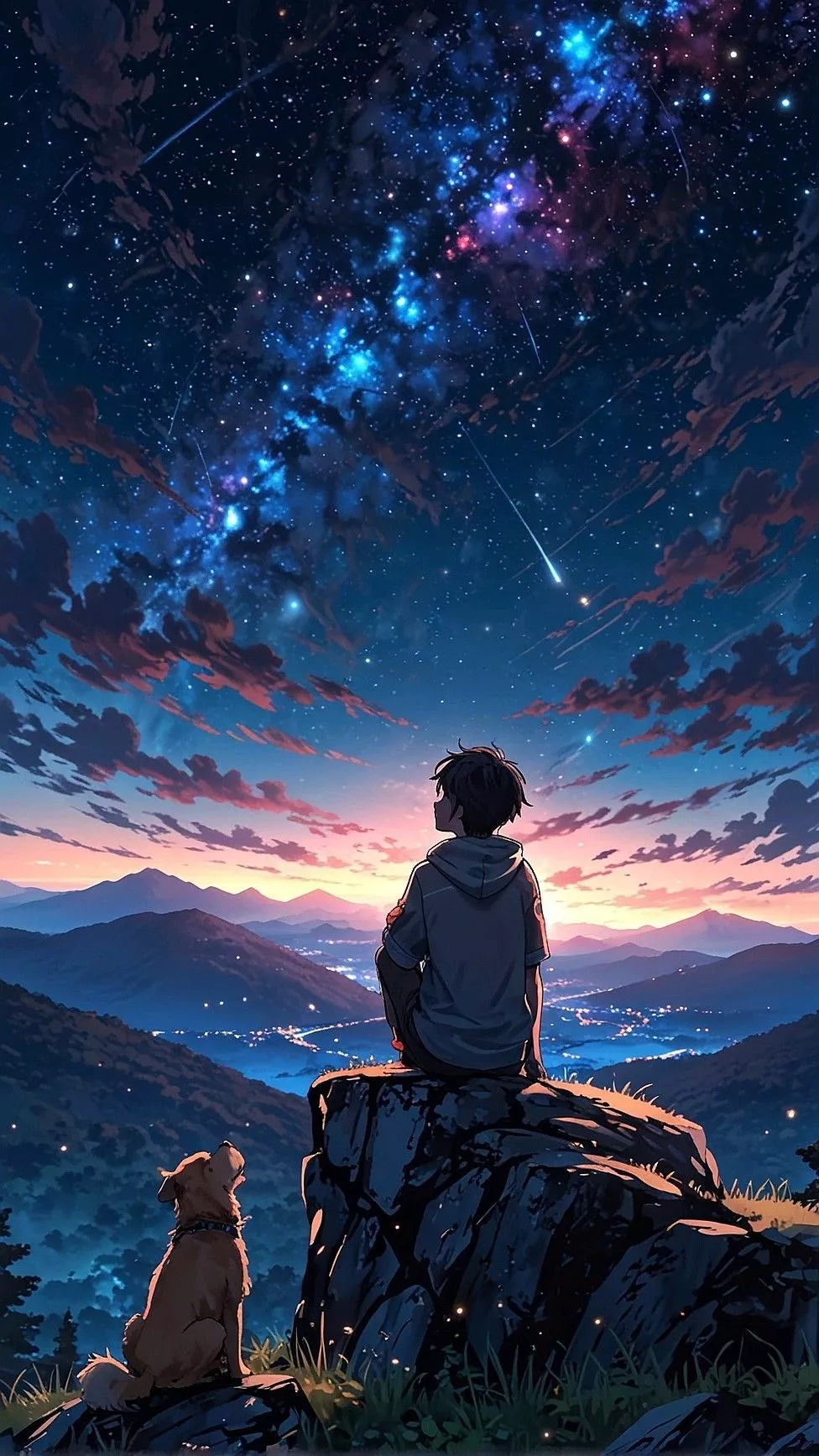 Alone Night Anime plummy Boy Looking