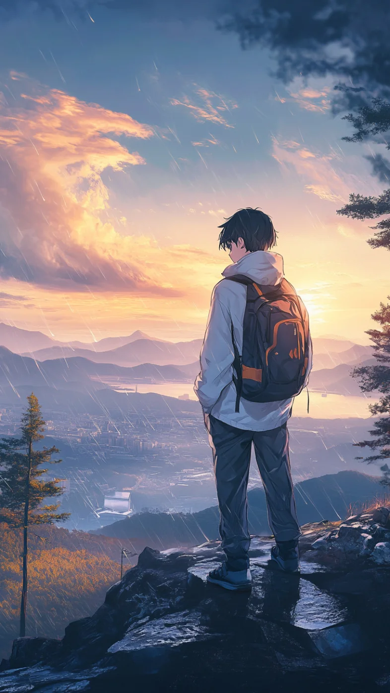 Alone Anime Boy Mobile Wallpaper