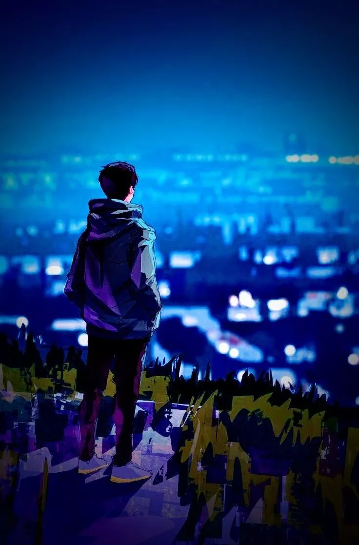 Alone in mountain view