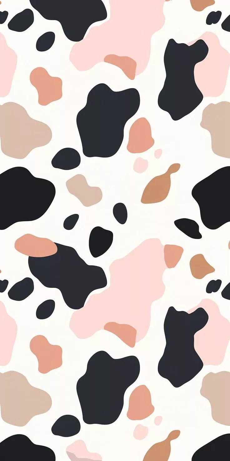 aesthetic cow print iPhone wallpaper