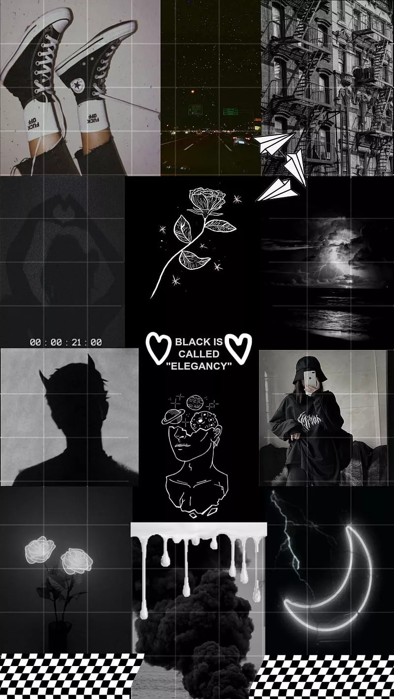Aesthetic black, aesthetic, black, cool