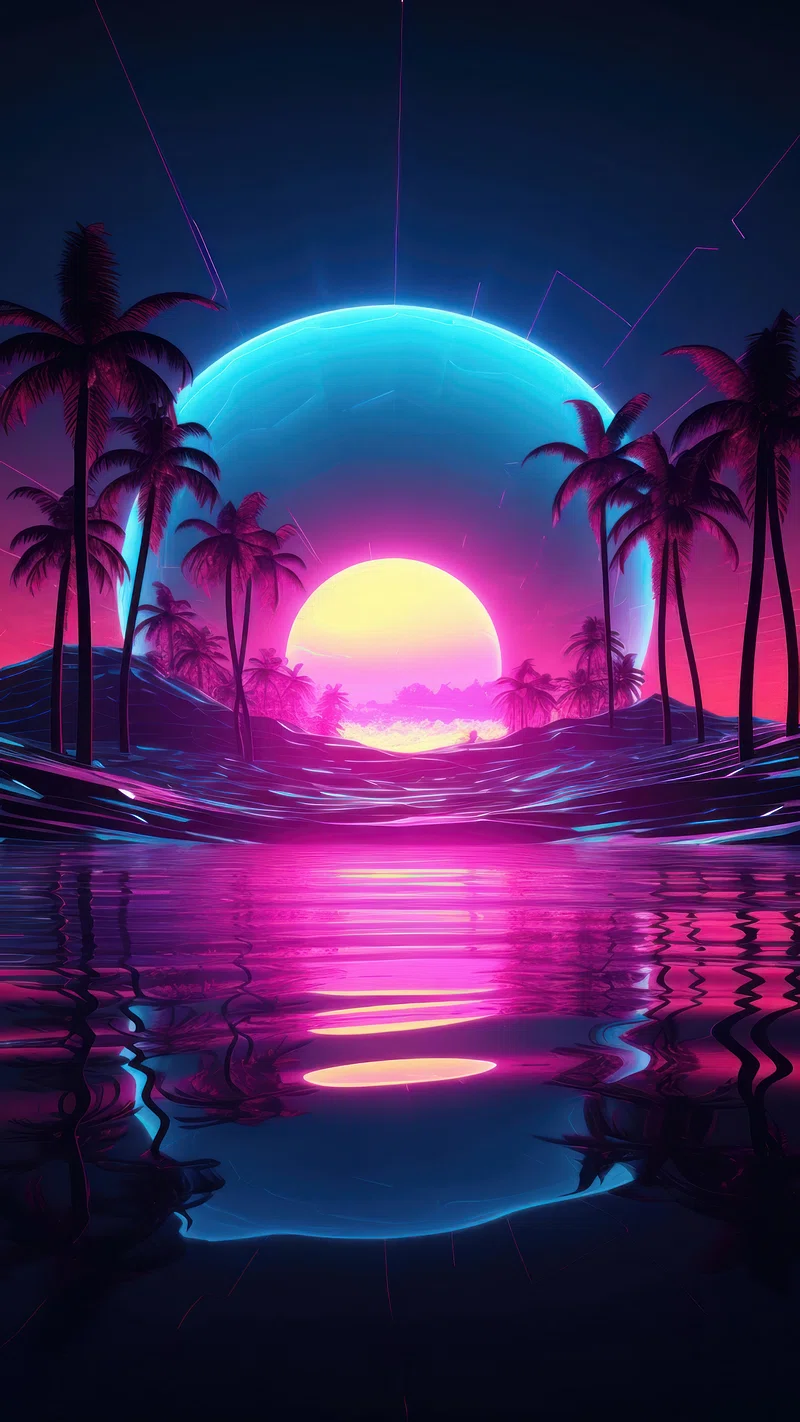 iPhone Neon Wallpaper Wallpaper