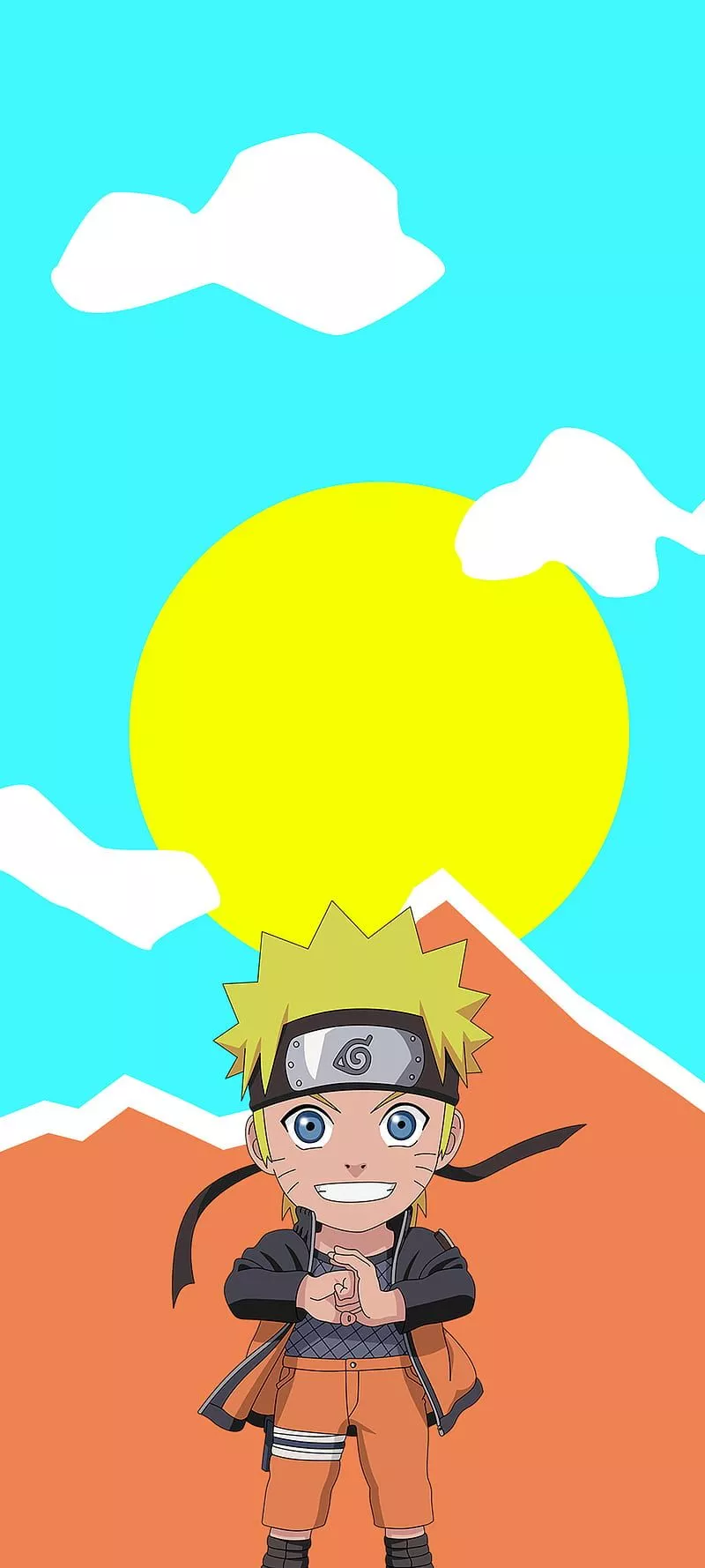 Naruto, anime, chibi, minimalist, HD