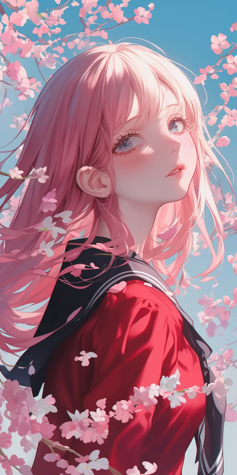 Pink Anime Wallpaper Wallpaper