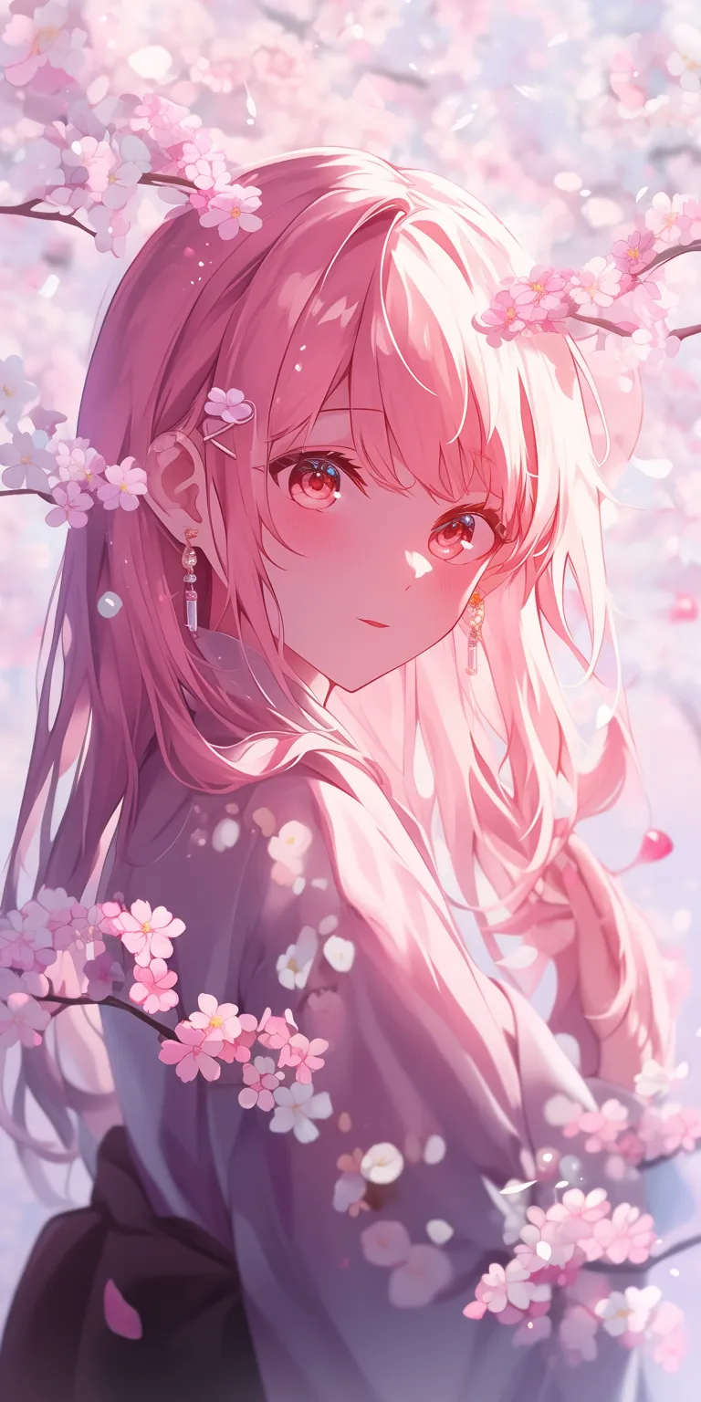 Pink Anime Wallpaper Wallpaper
