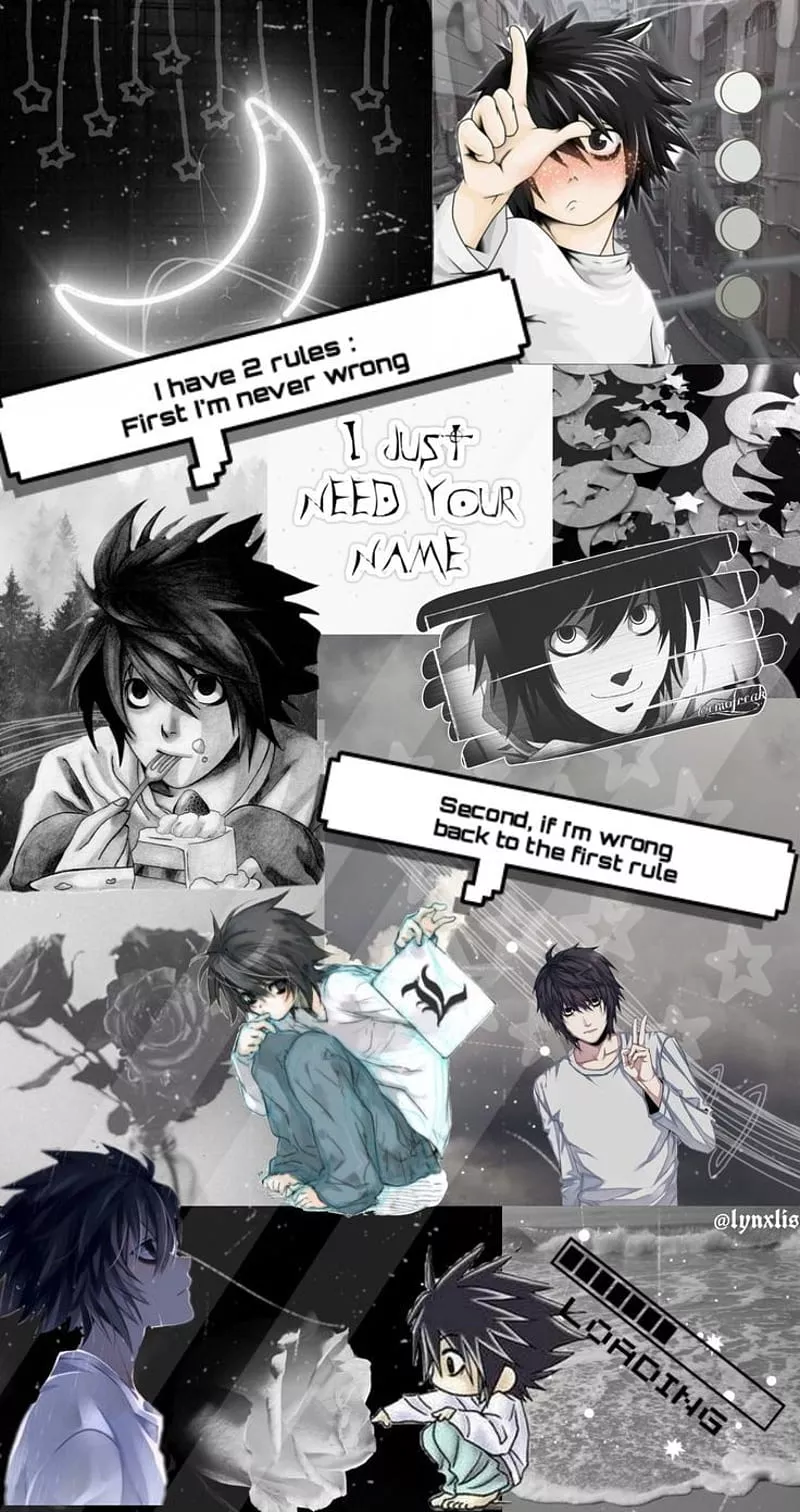 L Lawliet, anime, death note, deathnote, kira, HD phone wallpaper