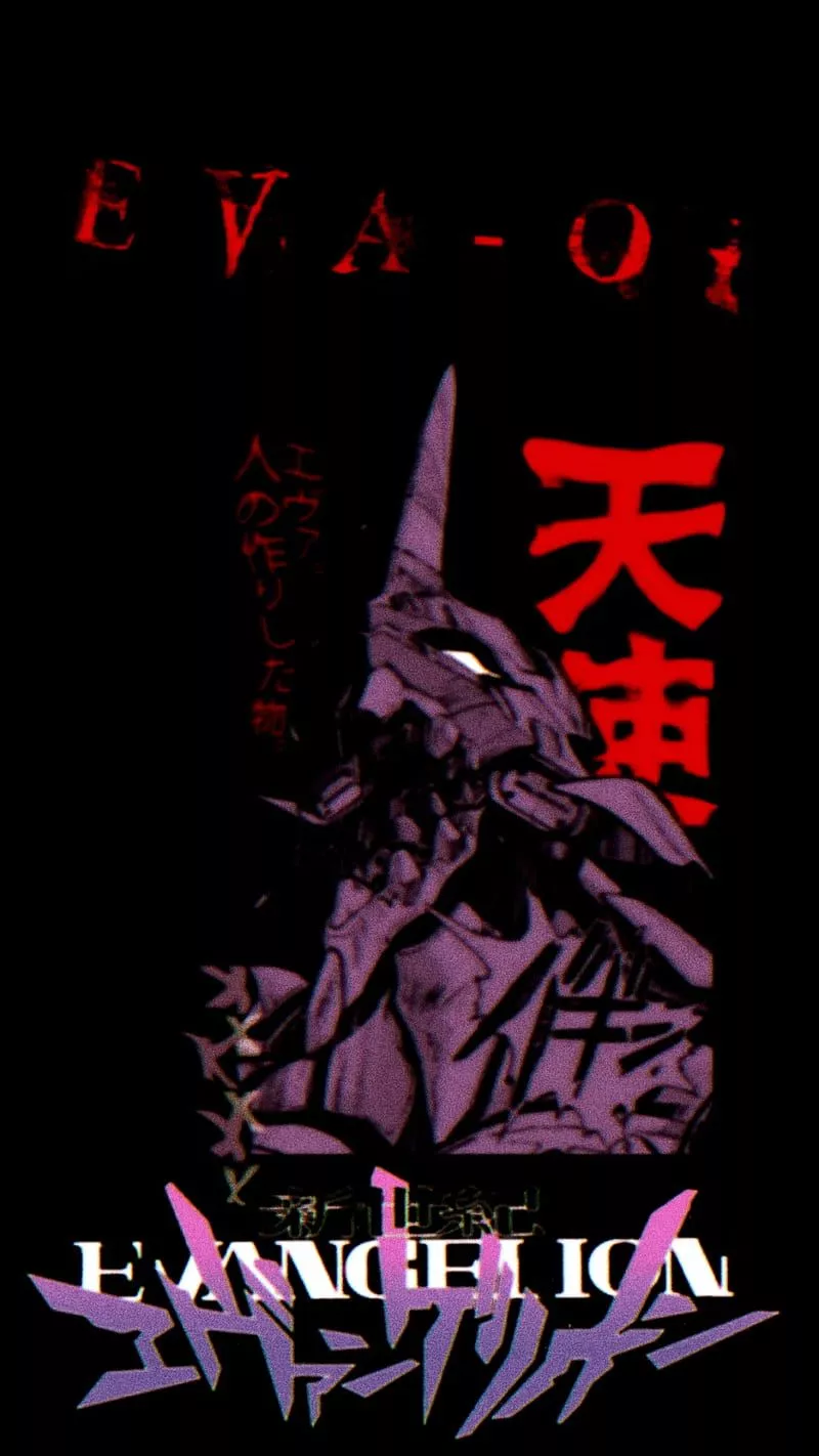 Evangelion, 01, angel, anime, black