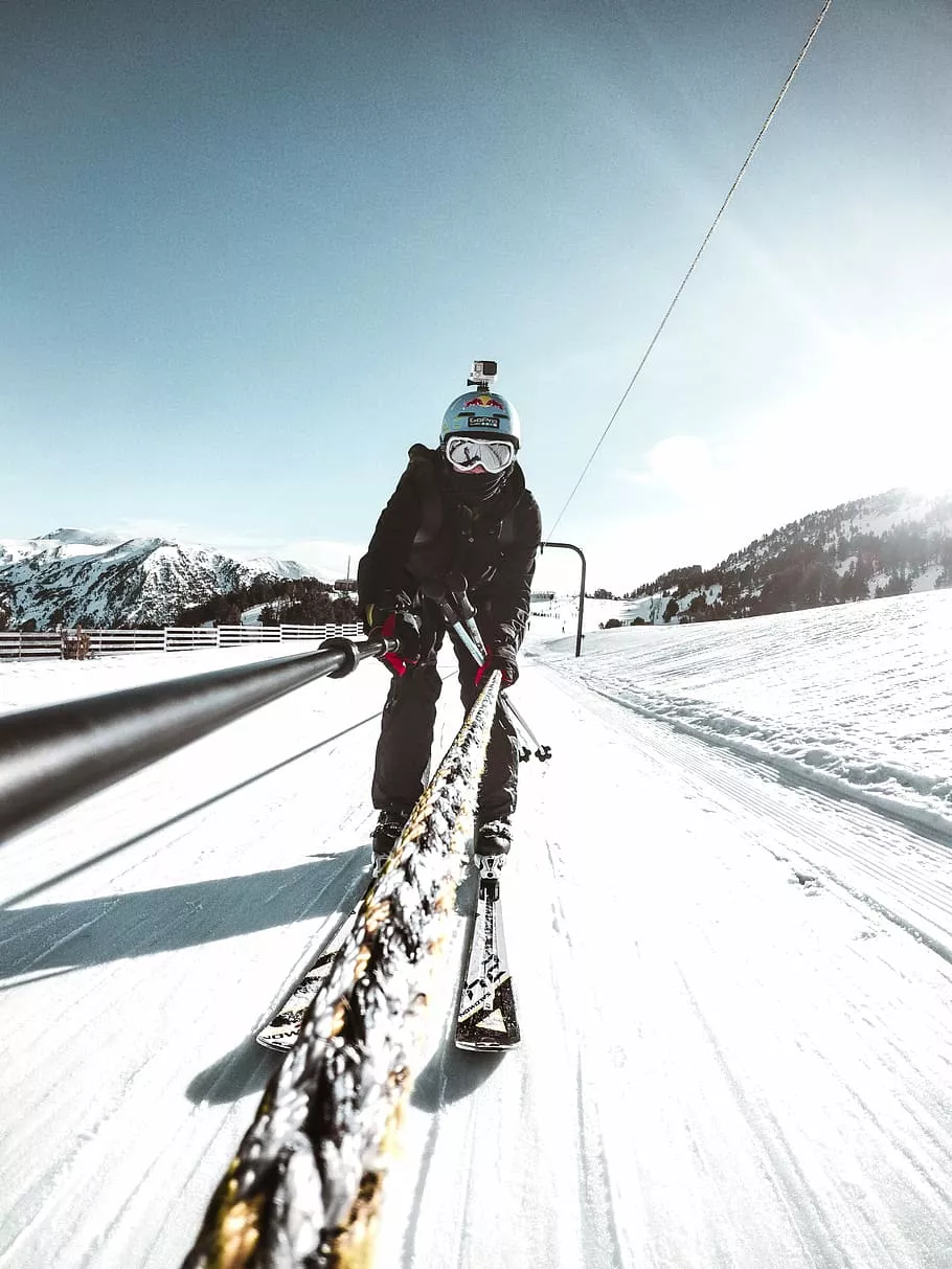 HD wallpaper: slopes, man snow skiing