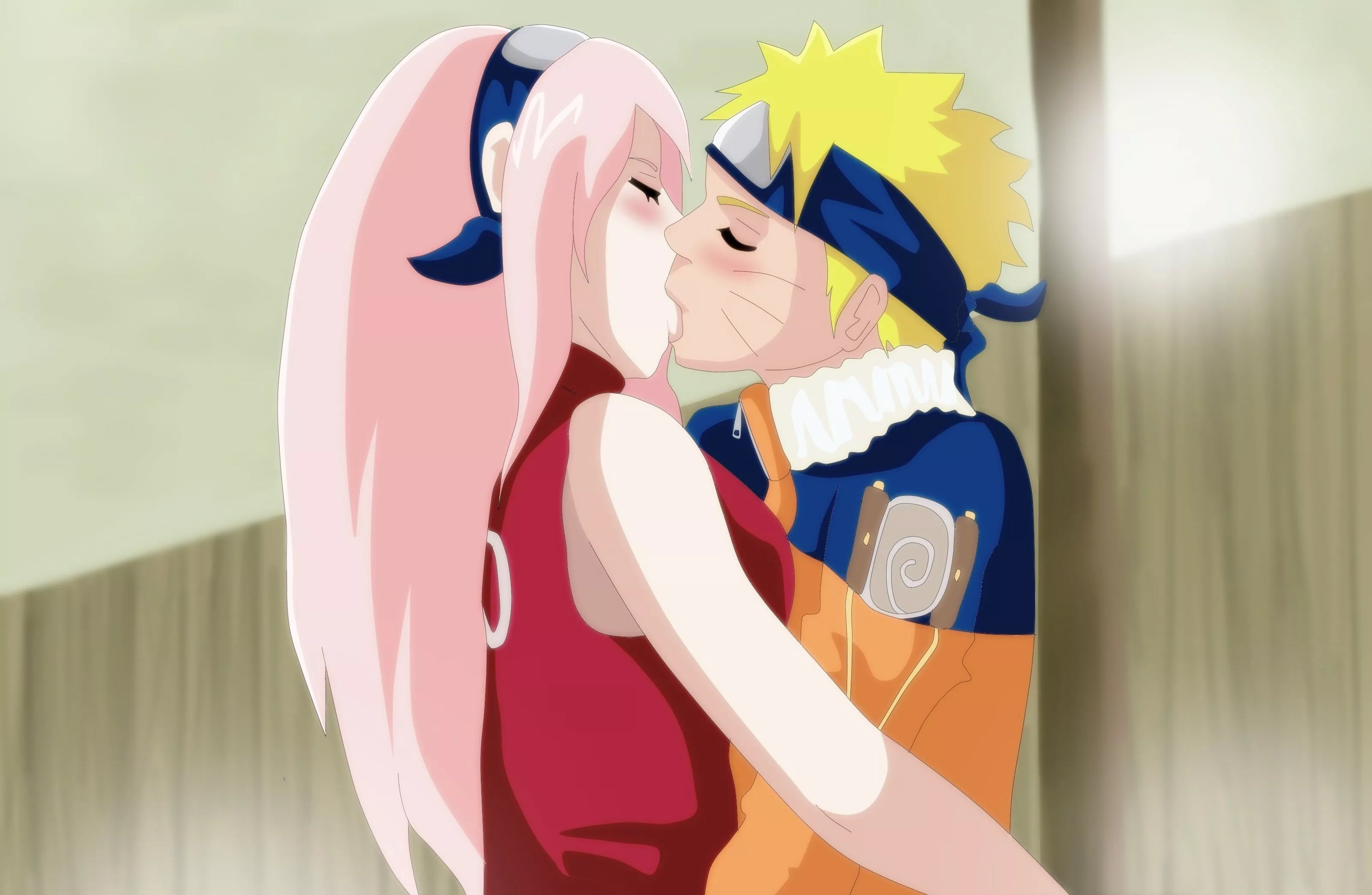 Wallpaper love, game, Sakura, anime