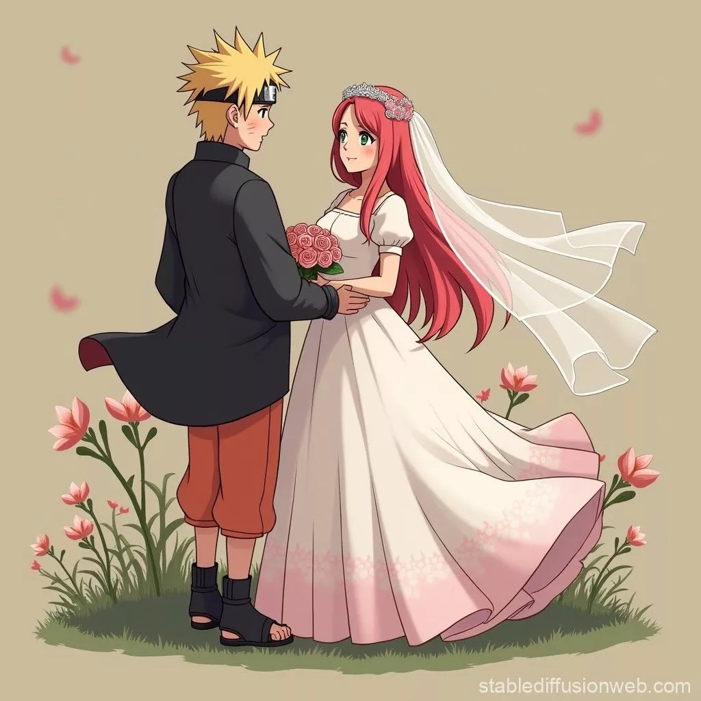 naruto and sakura kiss with detailed