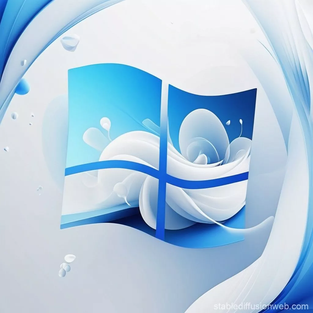 windows 11 like bloom abstract wallpaper mostly white with blue elements Prompts. Stable Diffusion Online