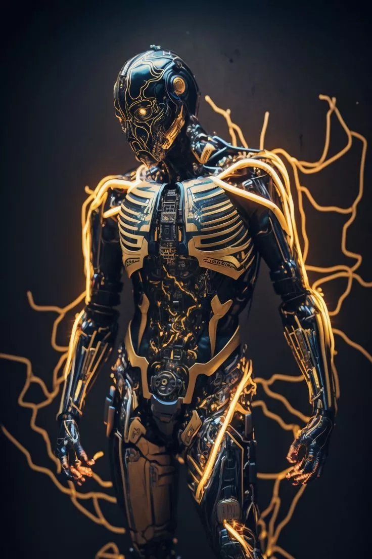 AI Generated Robot. HD Wallpaper