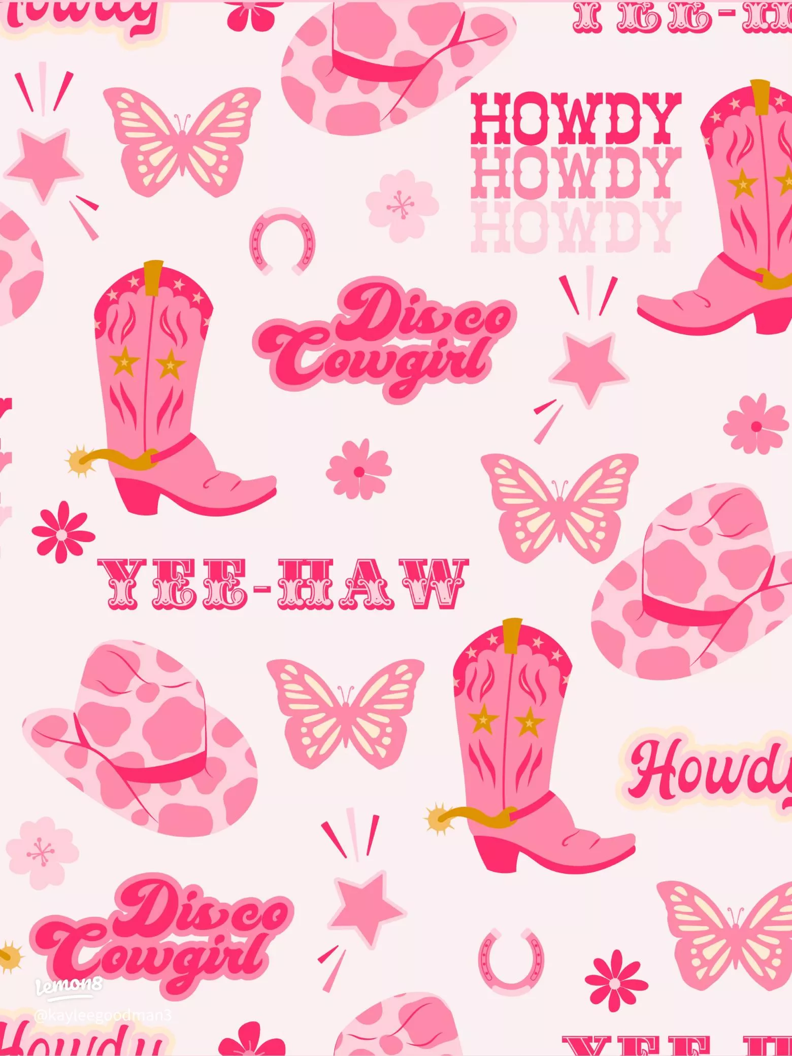 Cute preppy cowgirl wallpaper you need