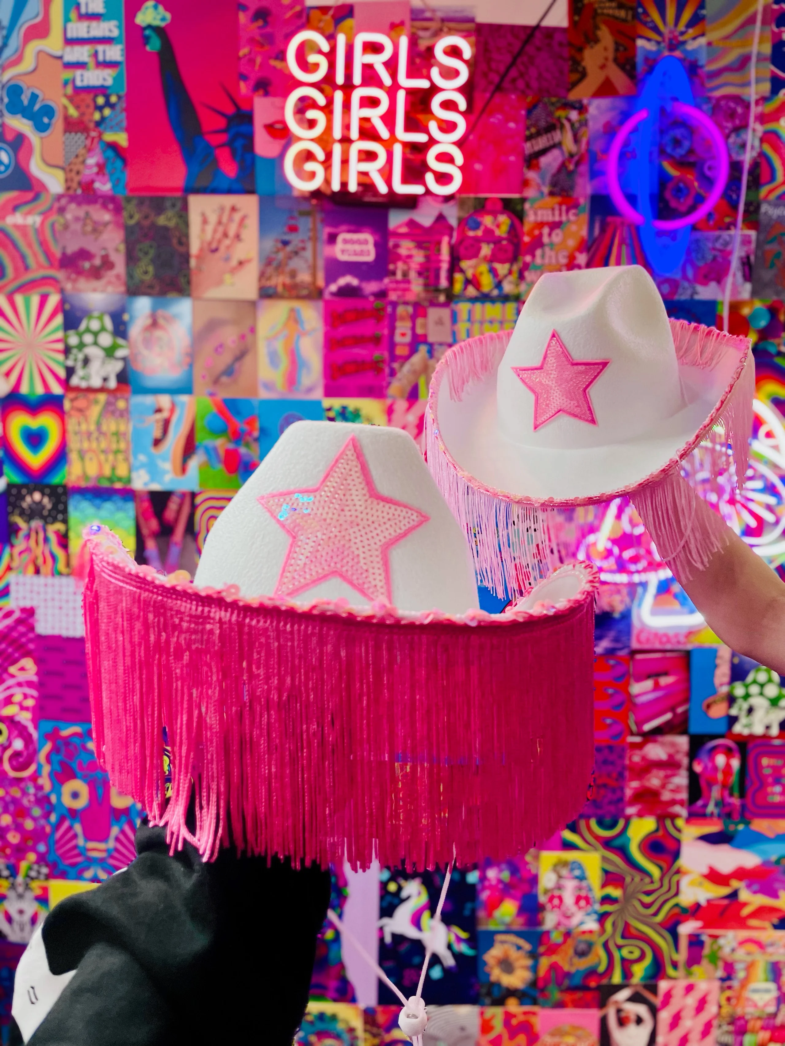 Rave Babe Big Star Pink Cowgirl fringe