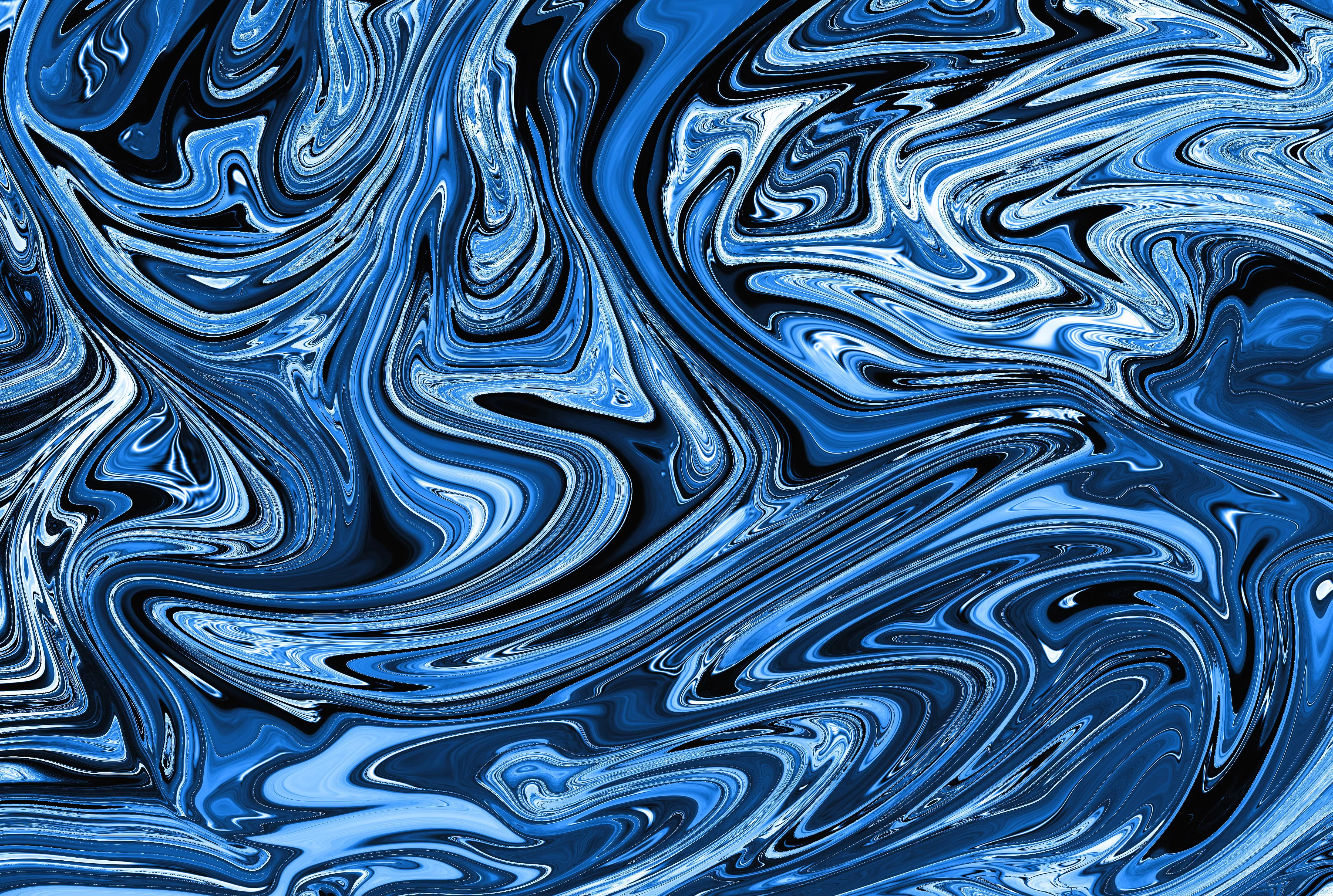 Blue Liquid Abstract Background Artwork