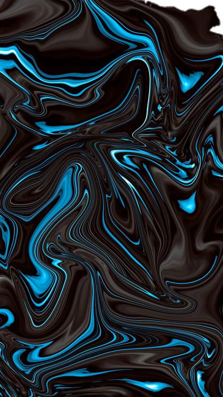 Blue liquid design, abstract, black