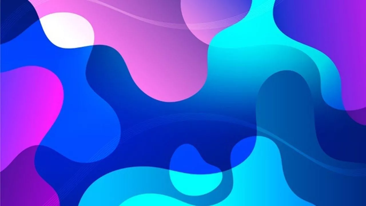 Purple Blue Abstract Liquid Shapes