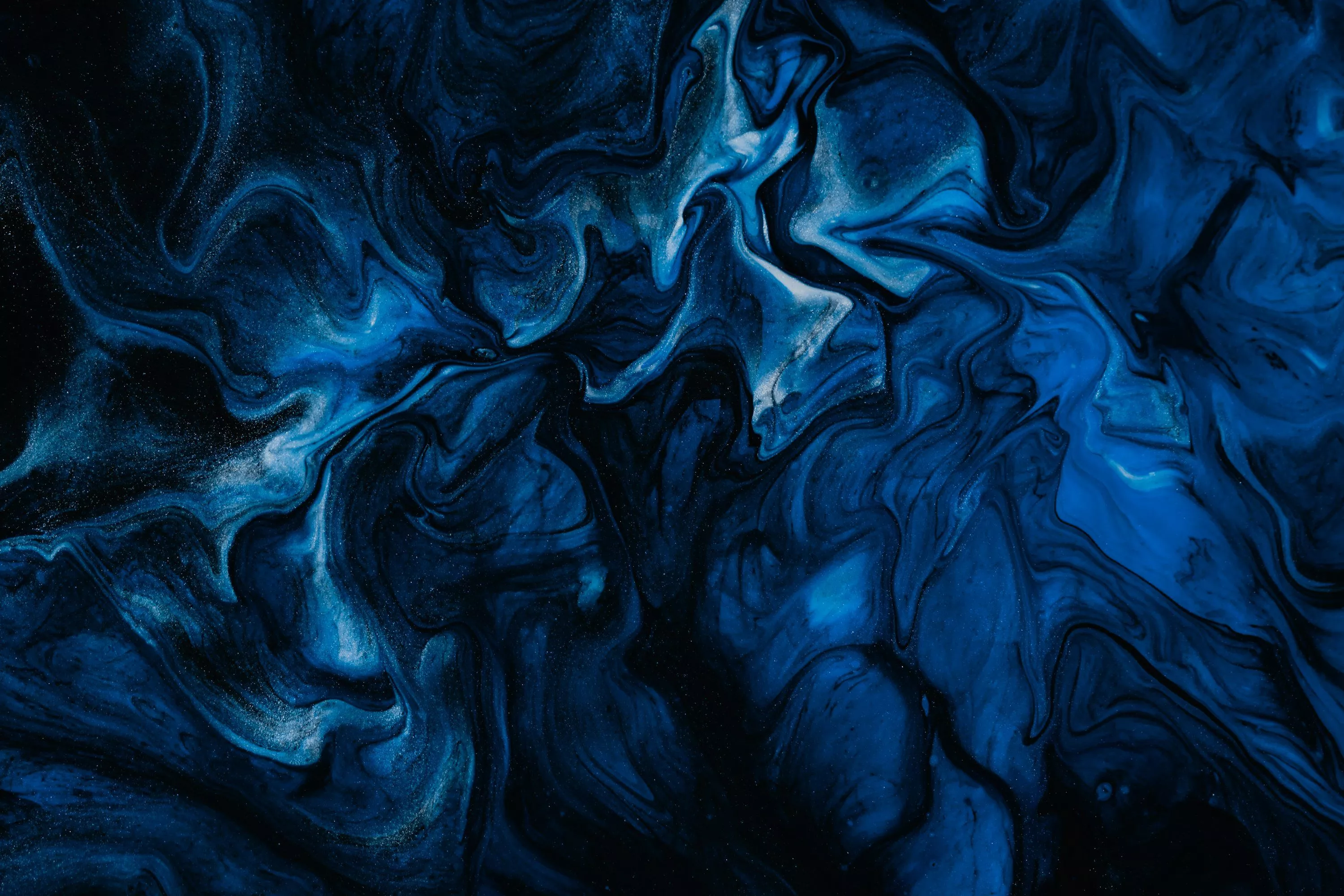 Blue and black abstract painting photo