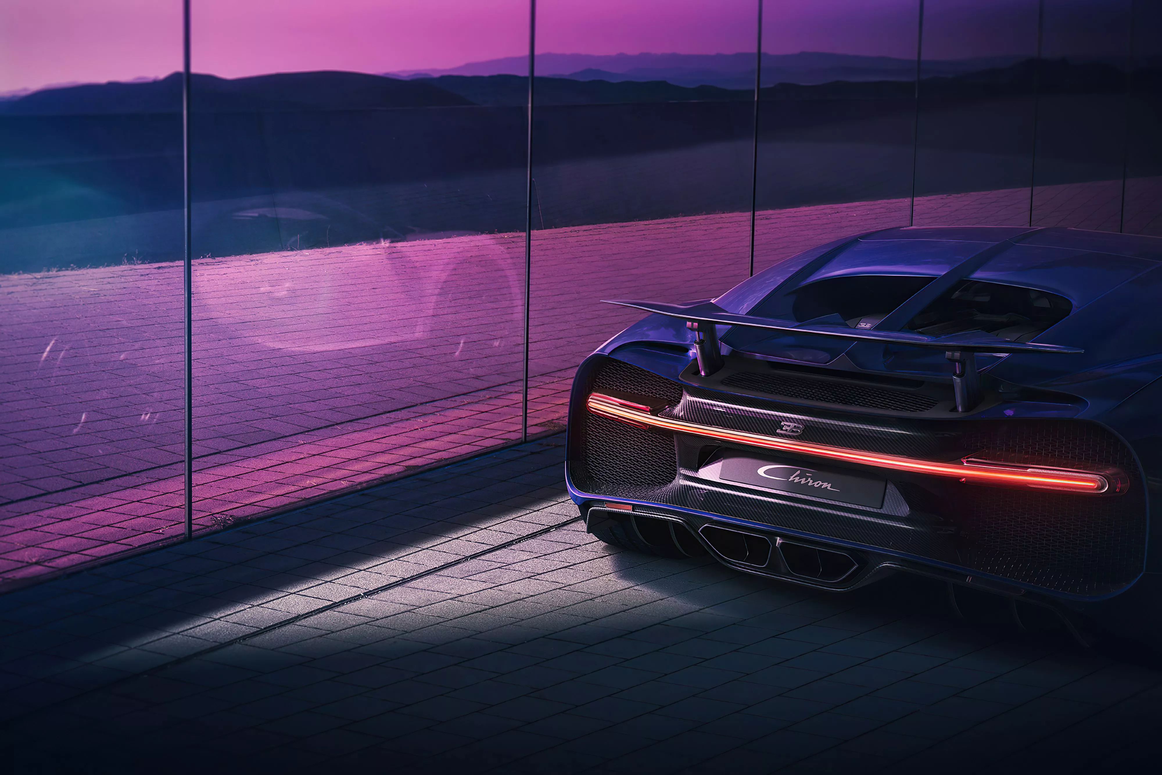 Bugatti Chiron rear Wallpaper