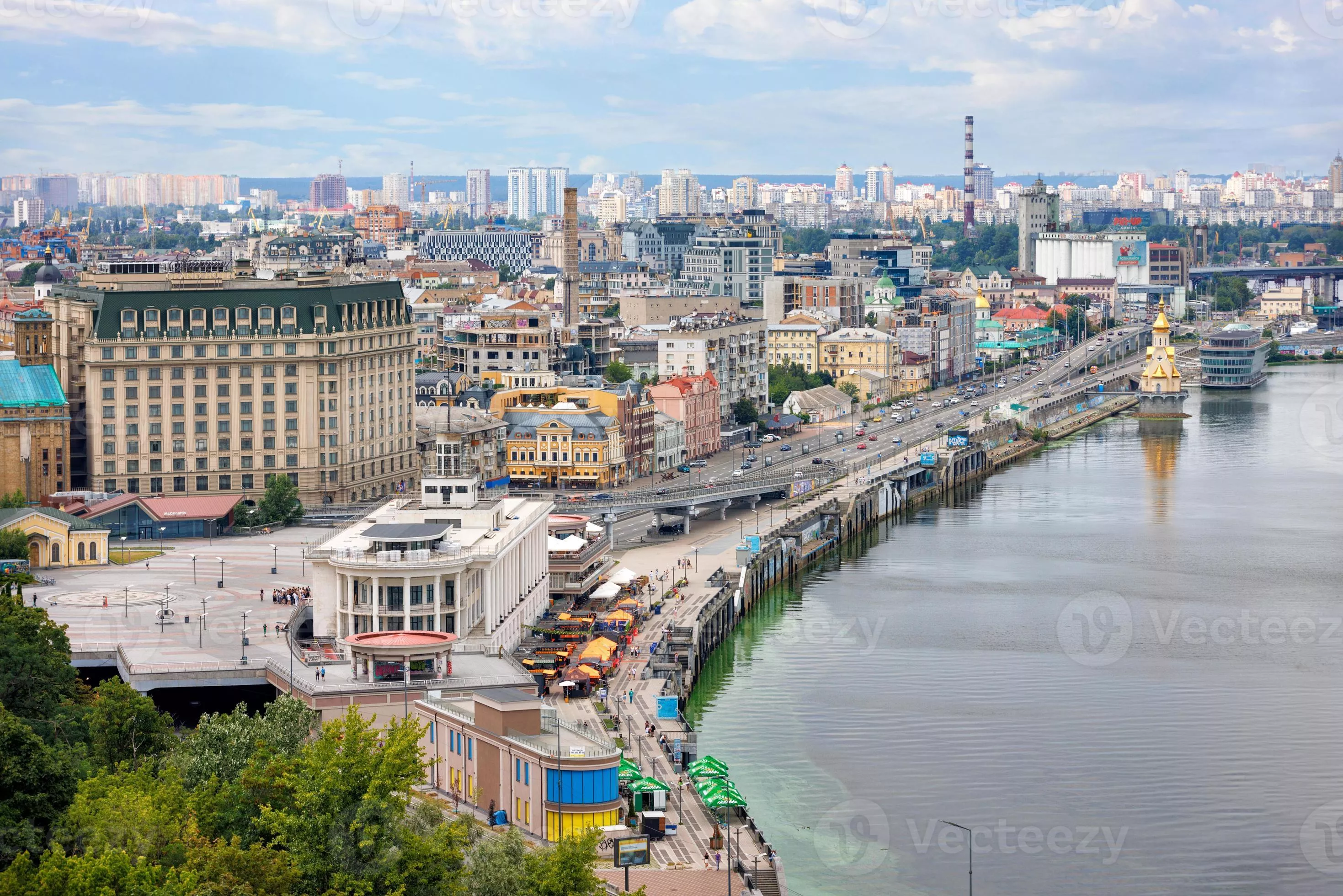 river station on the Dnipro River