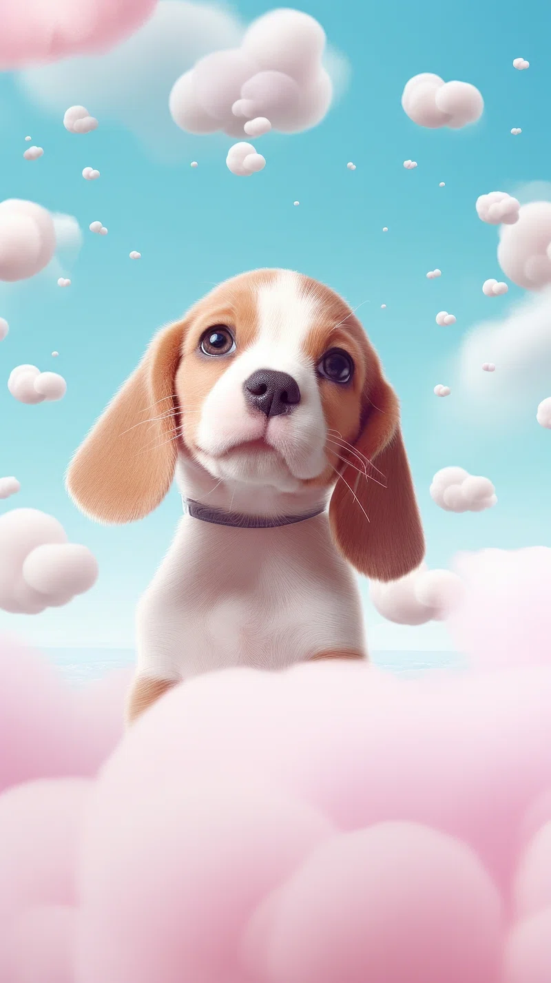 Cute Beagle dreamy wallpaper cartoon
