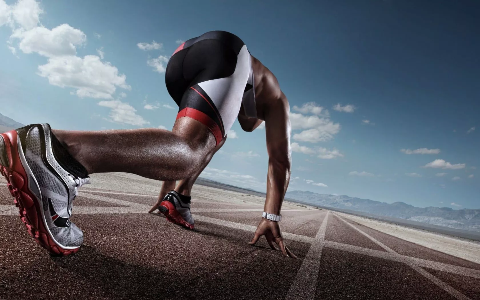 Athletics Running Track, men's black
