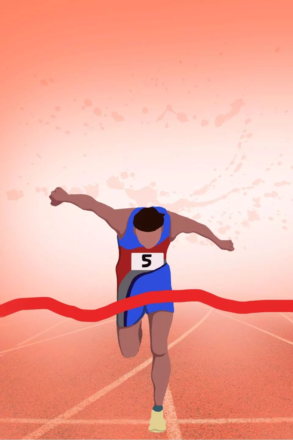Cartoon Marathon Running Running Sport