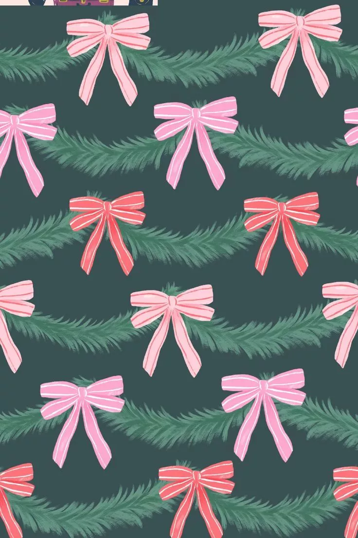 Bows Illustrated Christmas Pattern