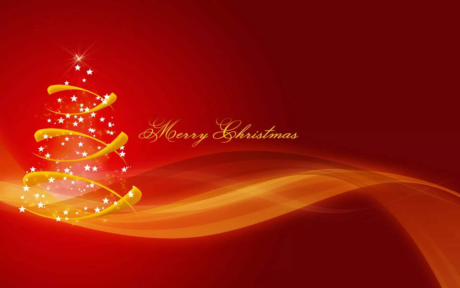 Merry Christmas HD Wallpaper: Red