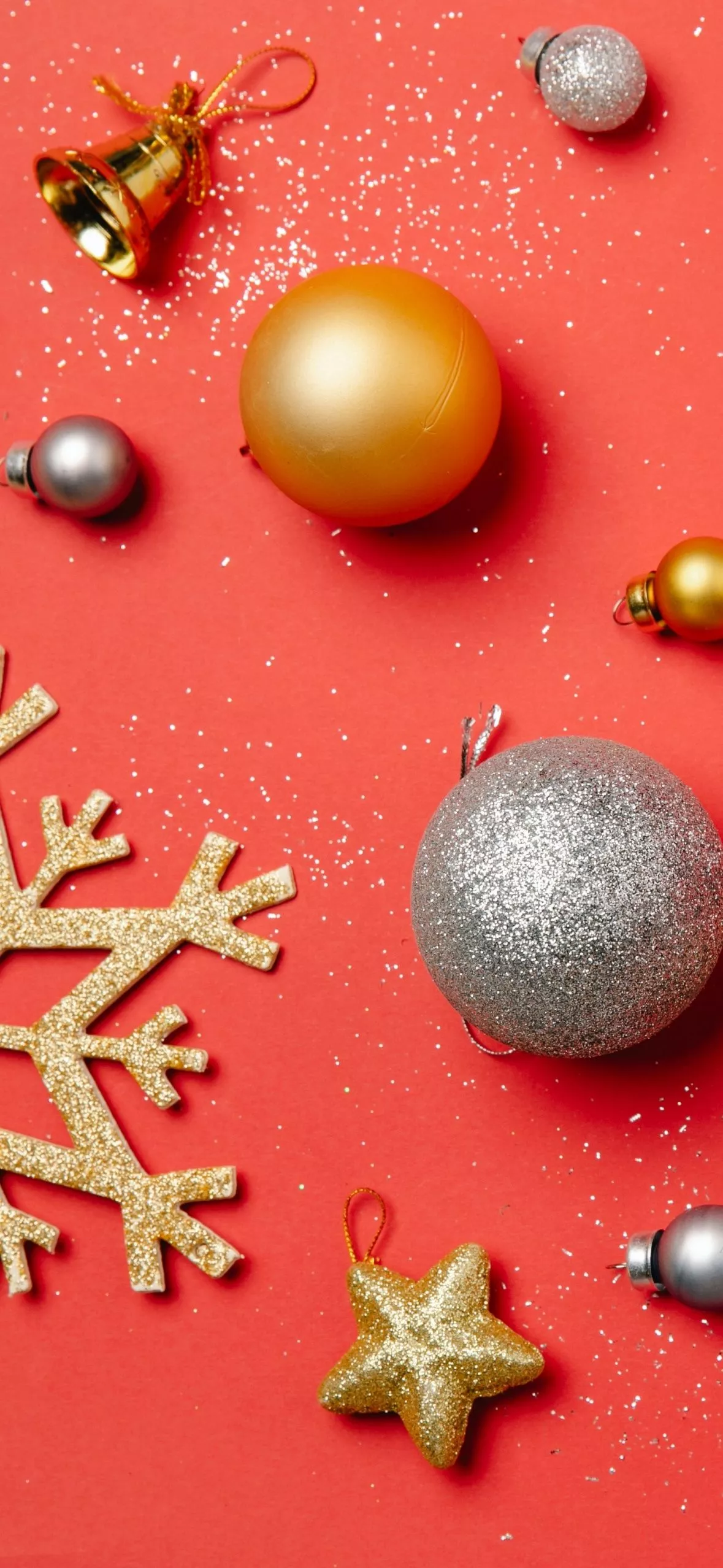 Christmas Baubles Wallpaper 4K, Stars