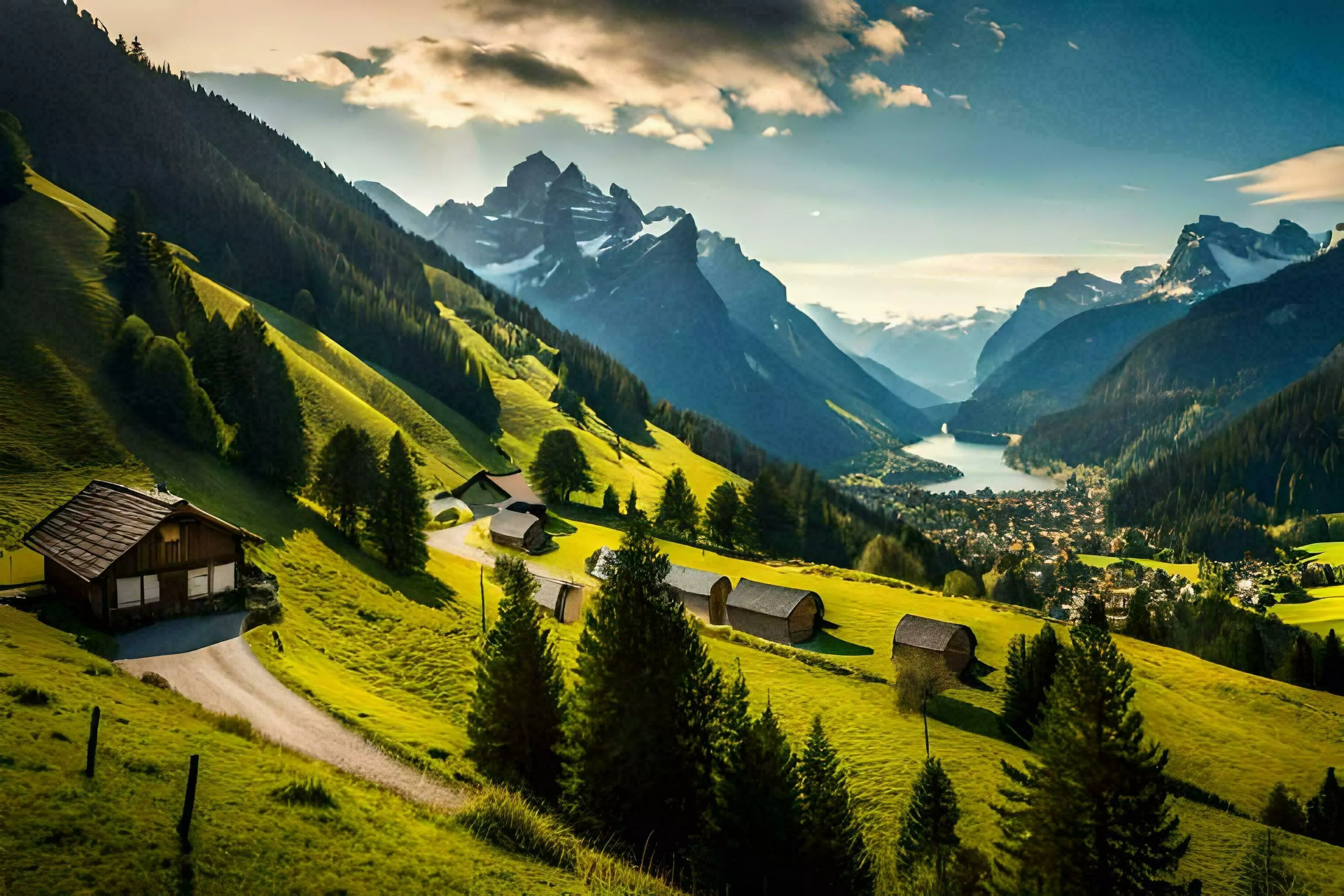 the alps, switzerland, europe