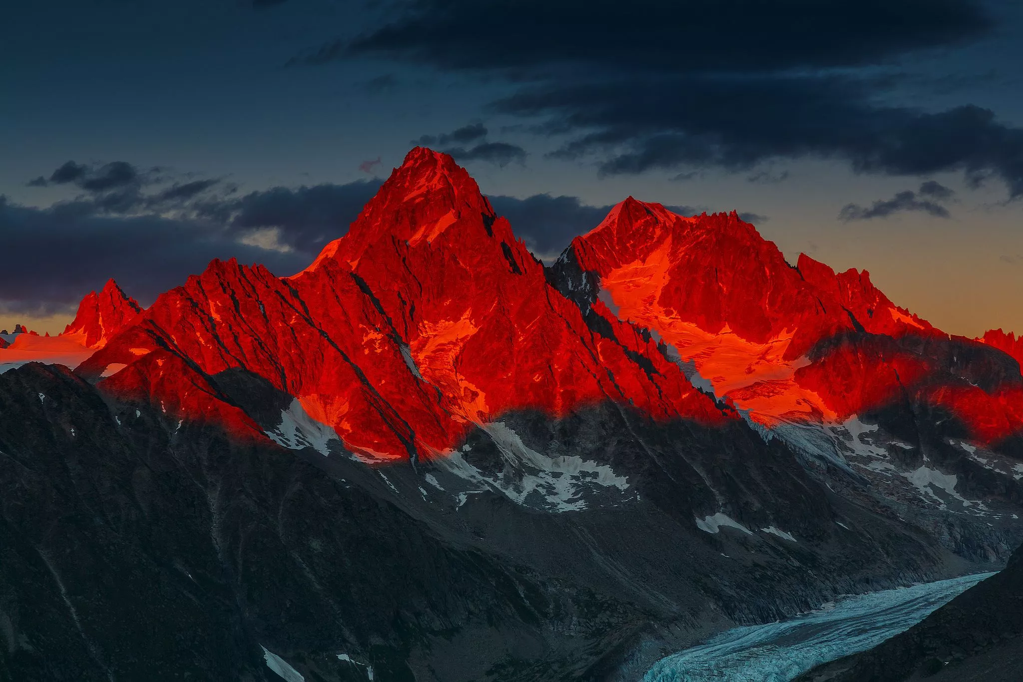 Wallpaper Sunset, Mountains, French