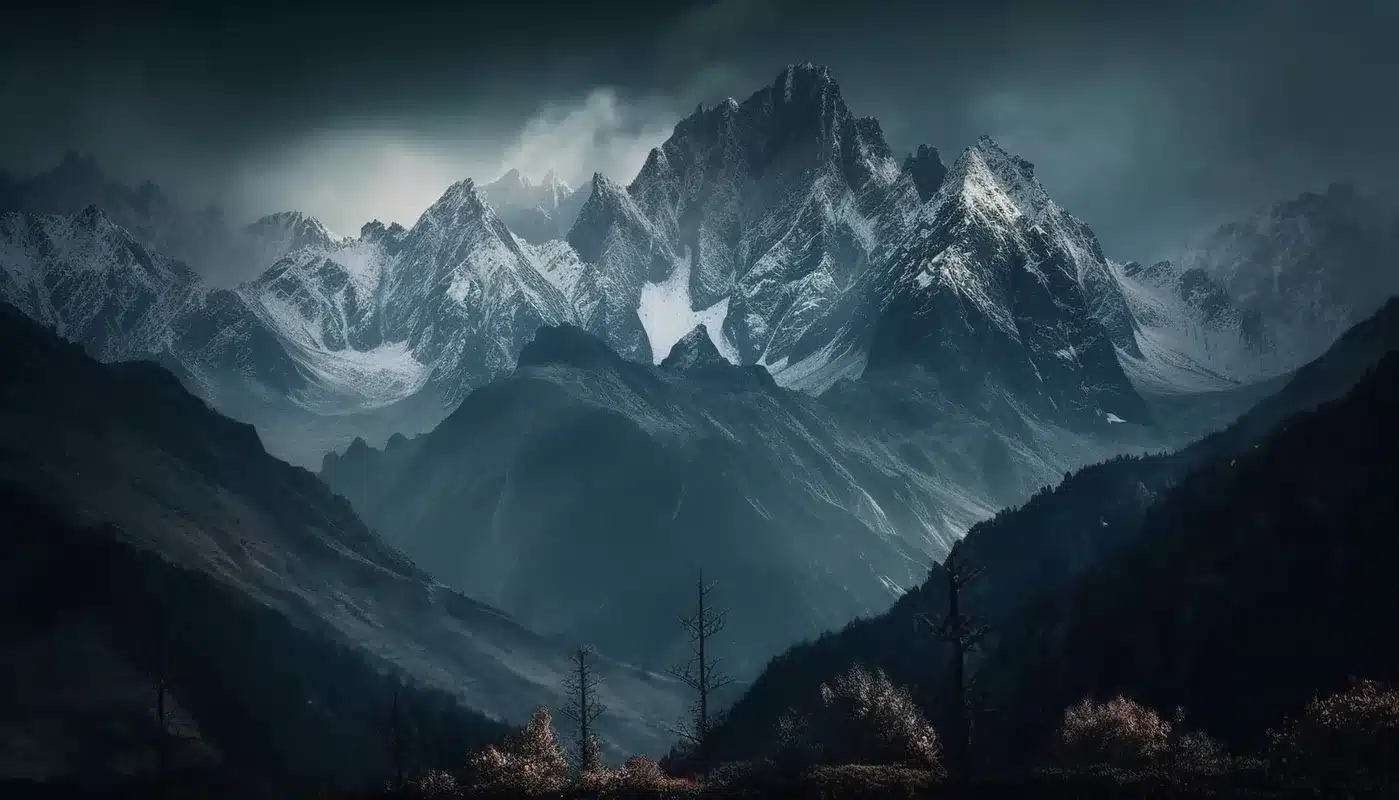 Grey mountains wallpaper