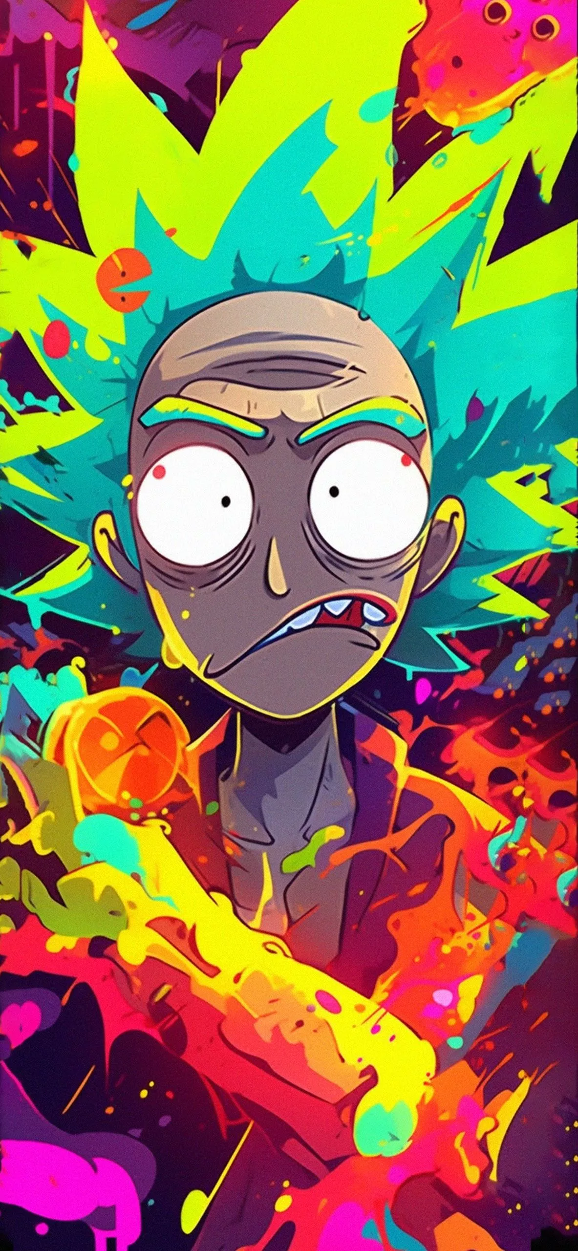 Crazy Rick Sanchez Toxic Wallpaper