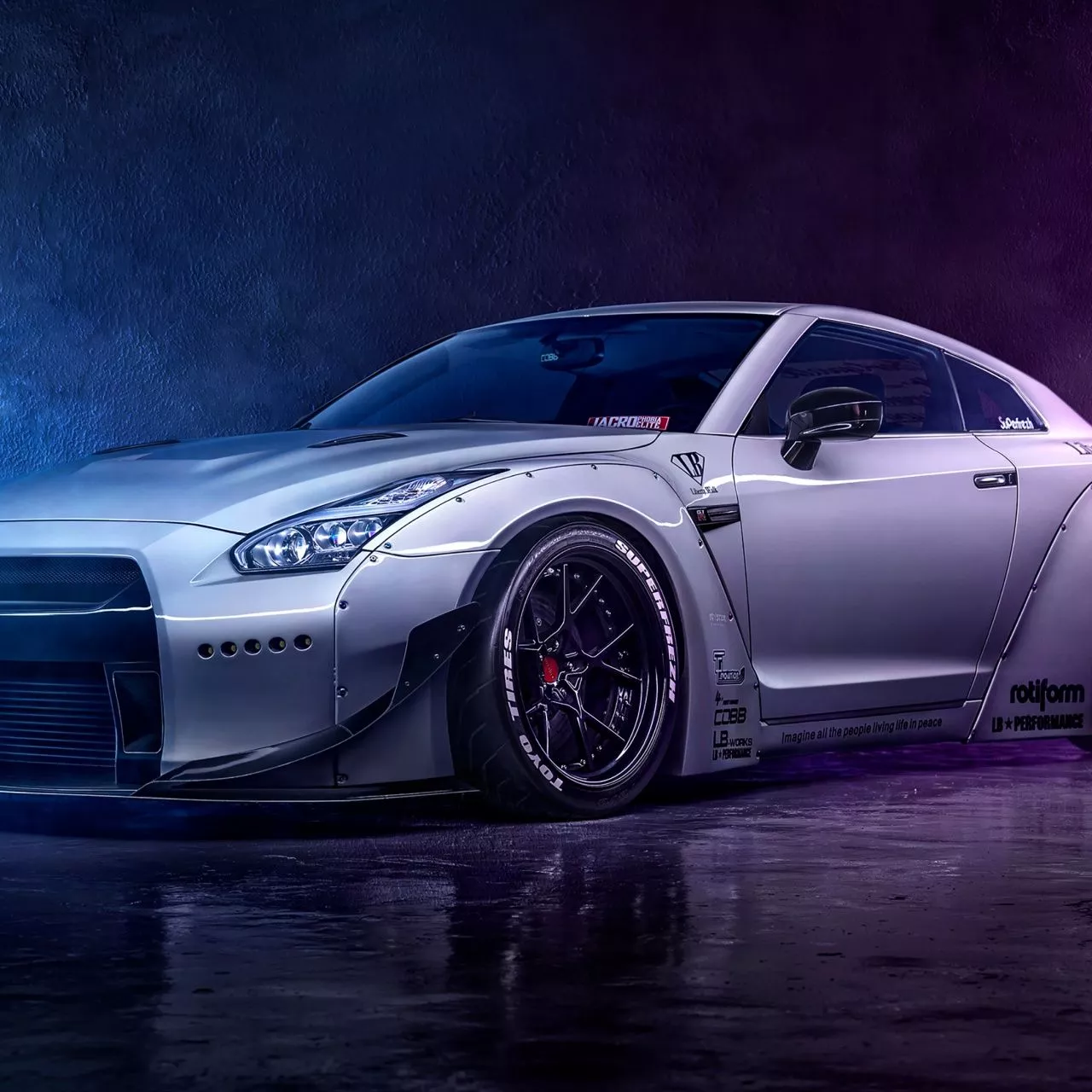 Neon Nissan GT R Digital Art 4K Wallpaper
