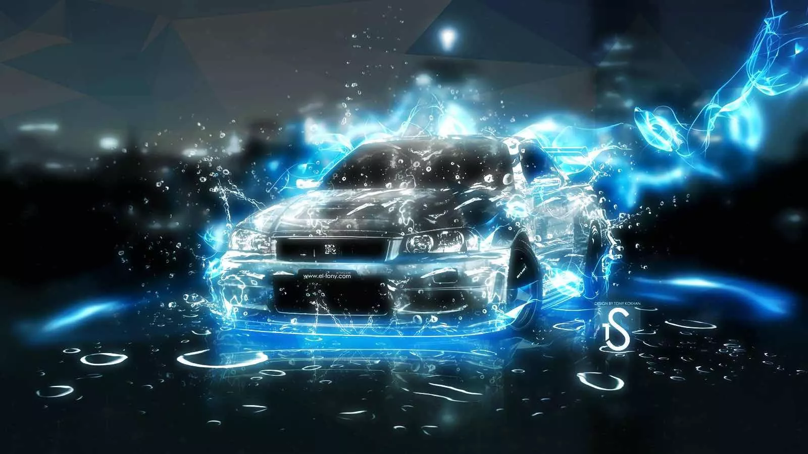 Download Nissan Skyline GTR R35 Blue