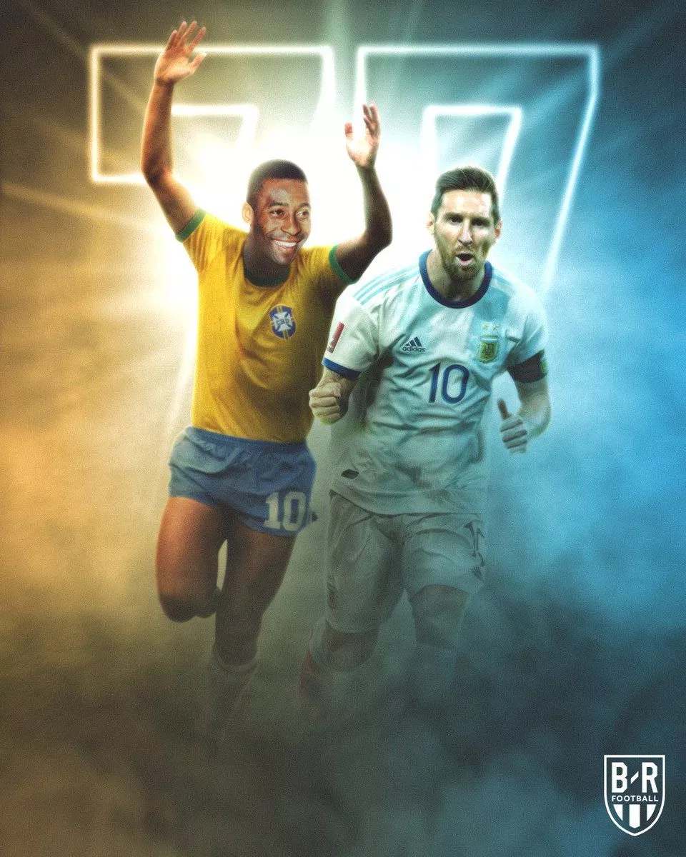 B R Football Messi Equals