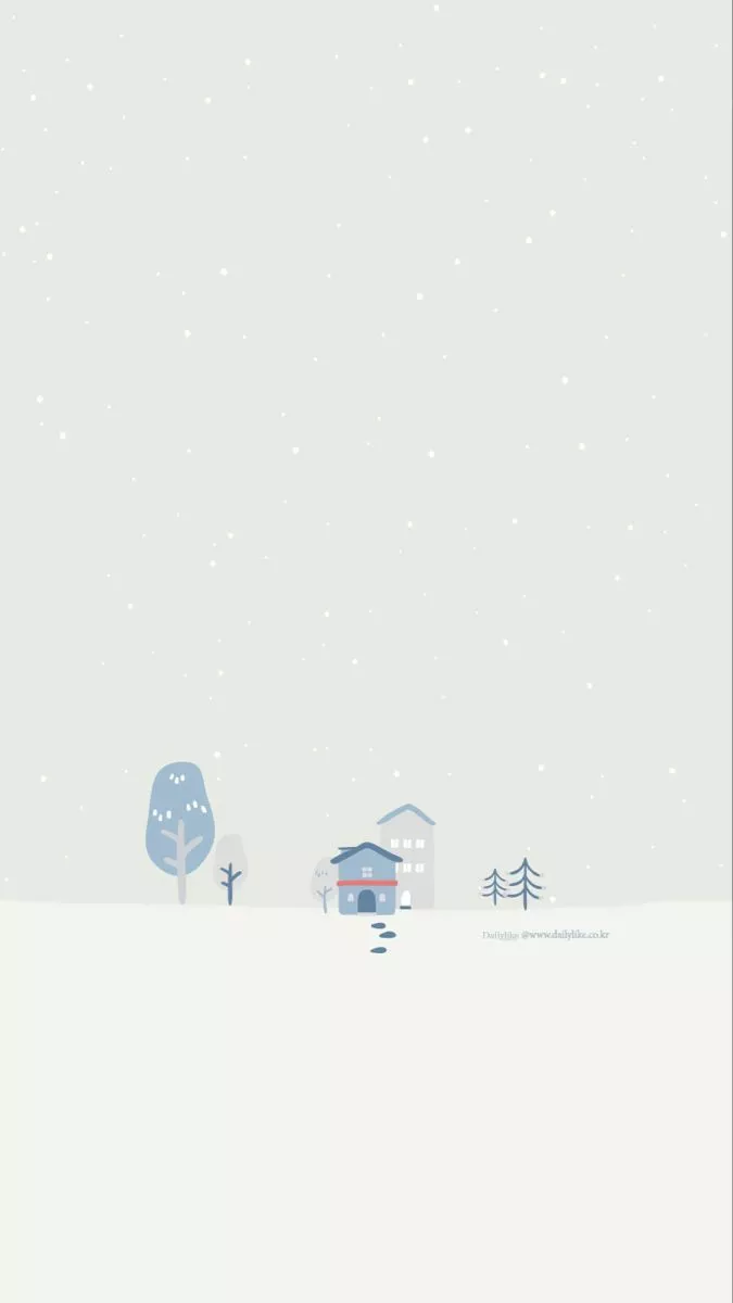 Snowy Landscape with Houses and Trees