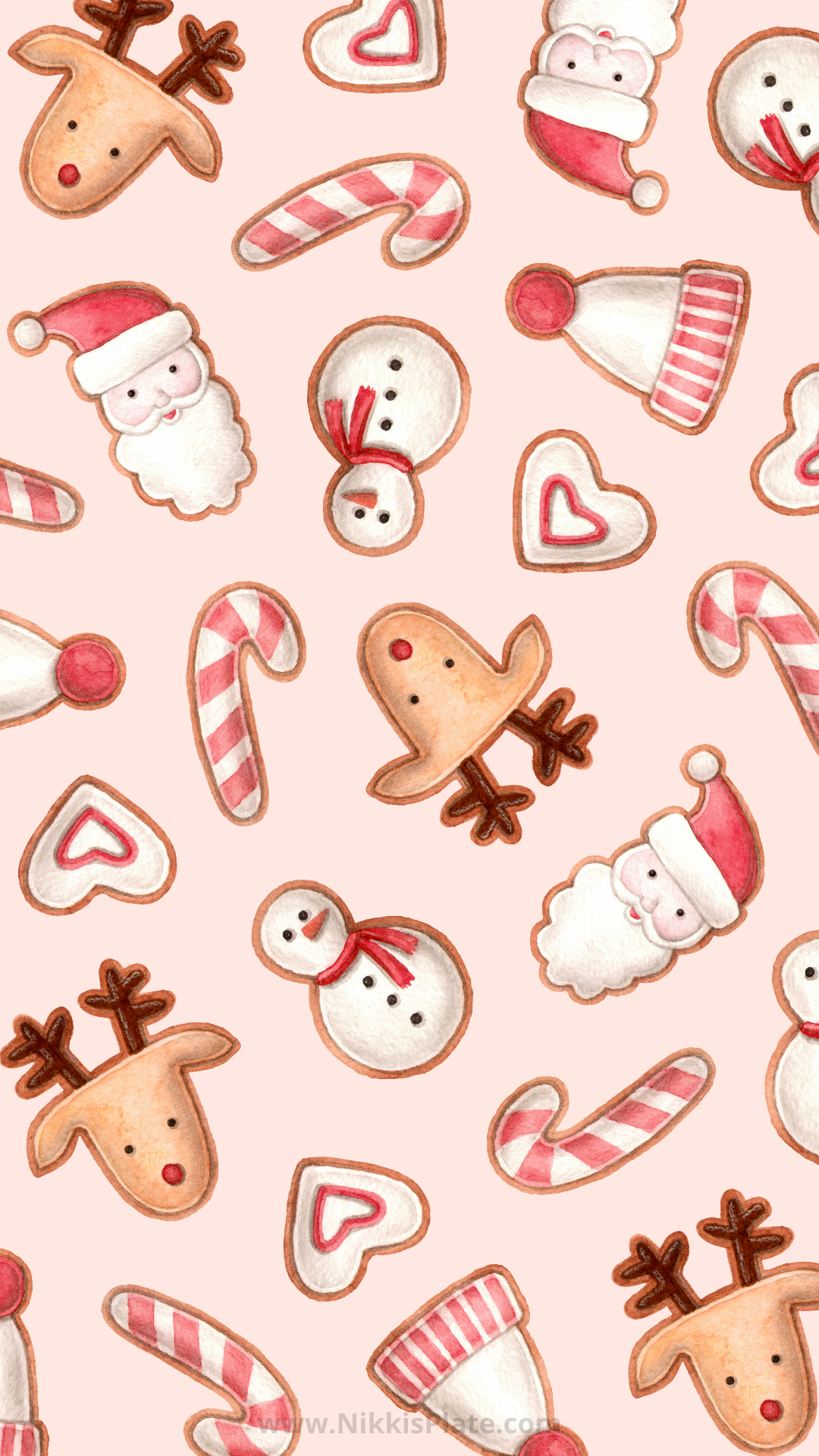 Cute Christmas iPhone Wallpaper Background (EASY DOWNLOAD)