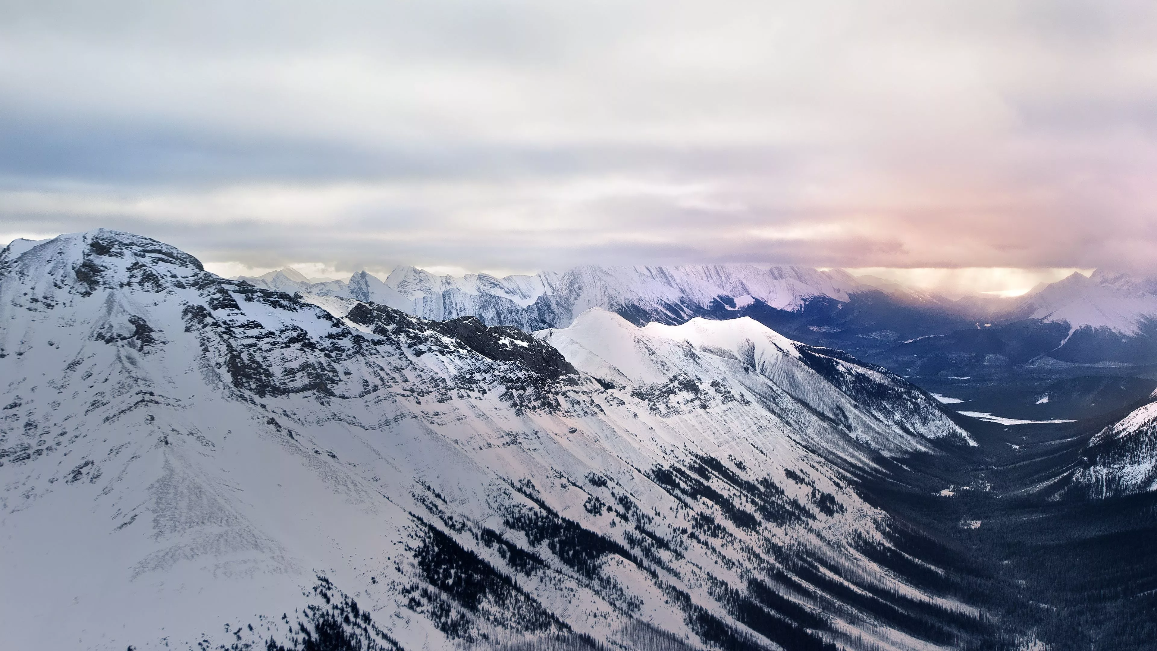 Cloudy Wallpaper 4K, Glacier mountains