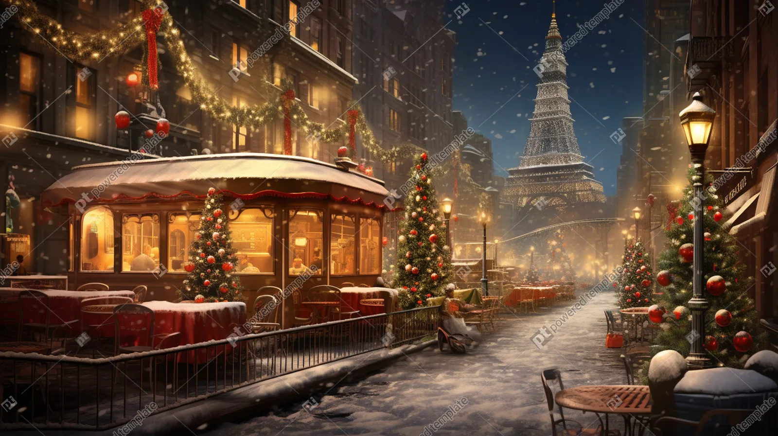 Vintage Diner Pine Trees