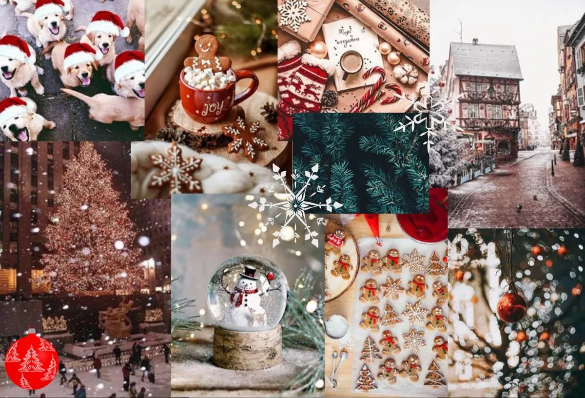 christmas collages chromebook Wallpaper
