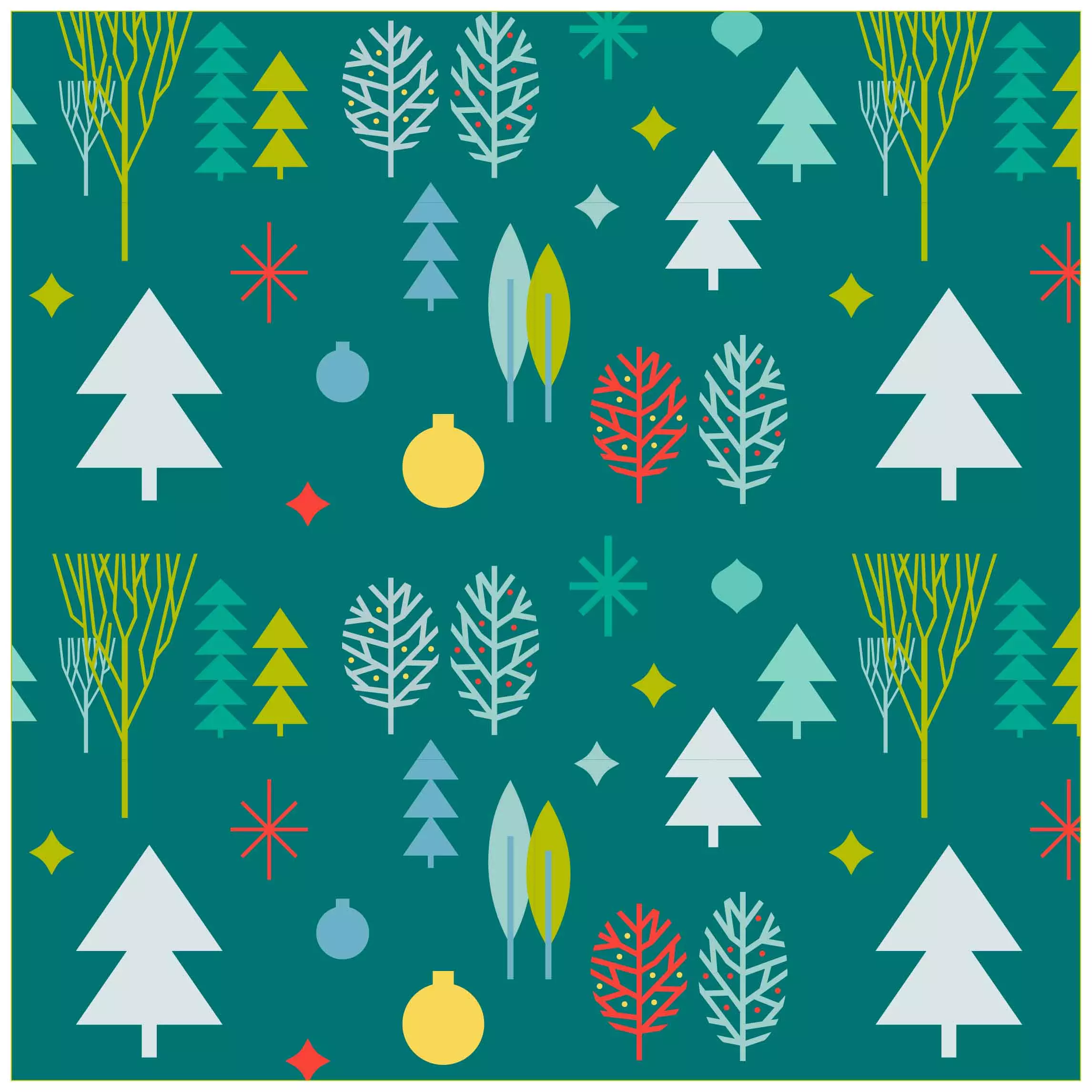 Christmas Tree Geometric Pattern