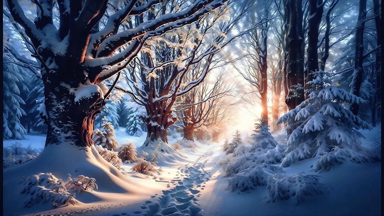 Trees, Forest, Snow, Wintry