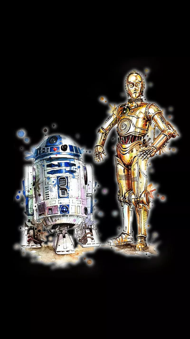 R2d2 c3po, starwars, HD phone wallpaper