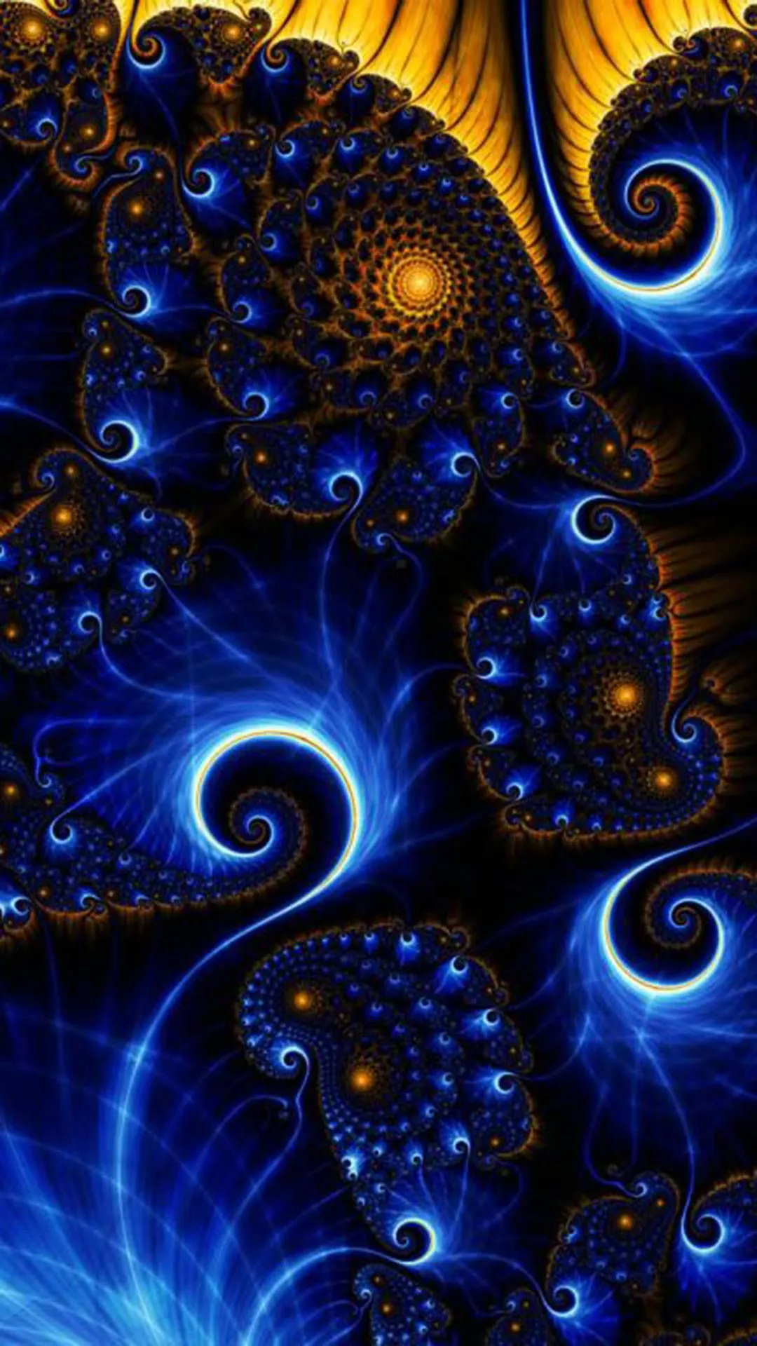 Psychedelic Peacock Spirals iPhone