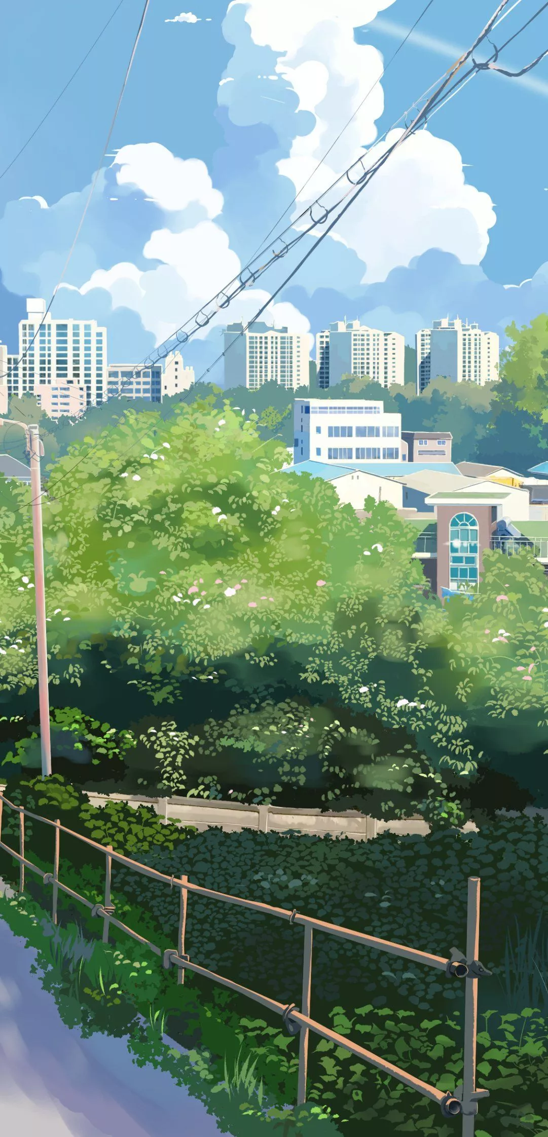 Download Anime City Phone Wallpaper