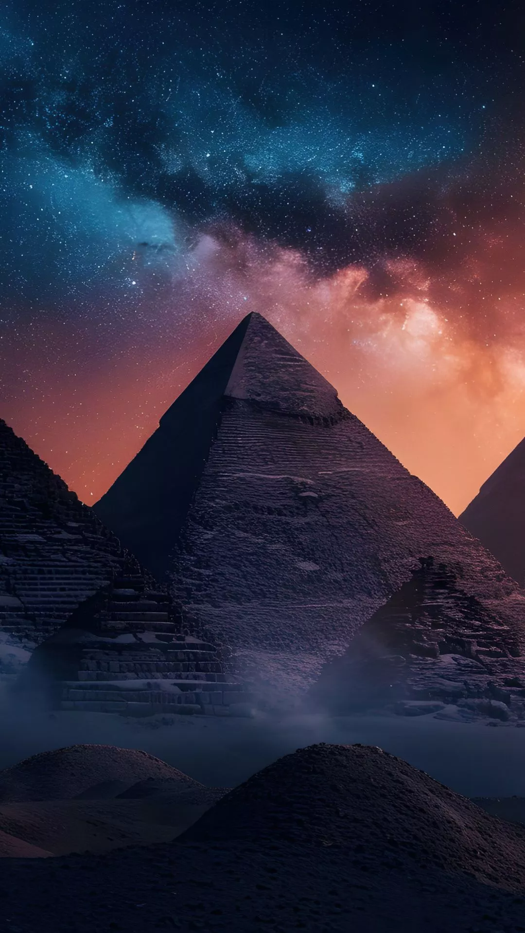 The Great Pyramid of Giza Wallpaper 4K, Aesthetic, Milky Way